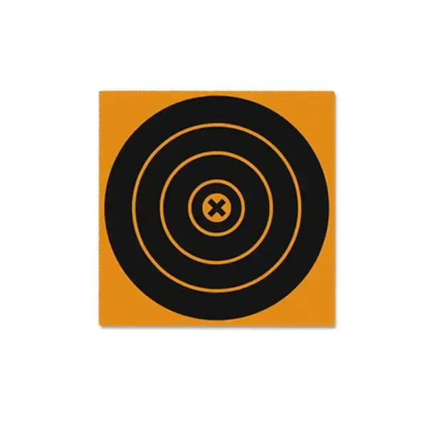Birchwood Casey 36123 Big Burst Self-Adhesive Paper 12" Bullseye Orange Target Sheet w/Black Targets 3 Per Pack