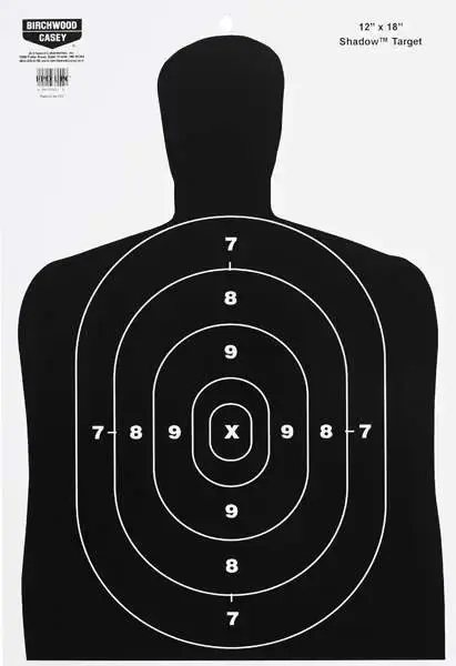 Birchwood Casey 37202 EZE-Scorer BC-27 Silhouette Hanging Paper Target 12" x 18" 10 Per Pack