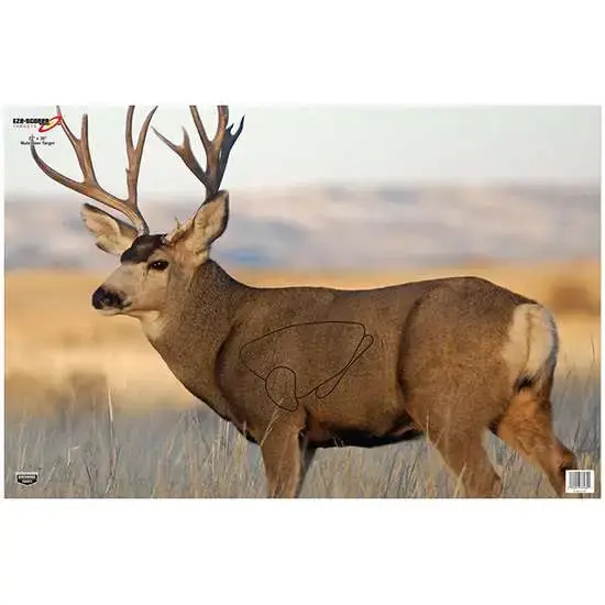 Birchwood Casey 37482 EZE-Scorer Mule Deer Paper 23" x 35" Mule Deer 2 Per Pack