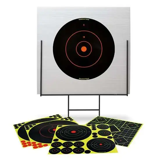 Birchwood Casey 46101 Shoot-N-C Portable Shooting Range Self-Adhesive Paper w/Steel Stand Bullseye 1 Kit