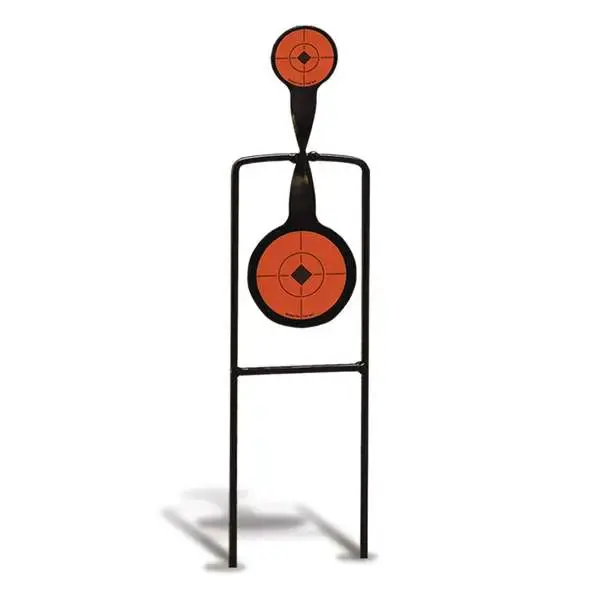 Birchwood Casey 46221 World of Targets Sharpshooter Spinner Steel Bullseye 2.25" x 3.62" Black Paddle w/Orange Target Rimfire