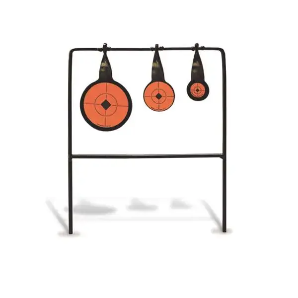 Birchwood Casey 46322 World of Targets Qualifier Spinner Steel Bullseye 3.62" x 2.25" x 1.62" Black Paddle w/Orange Target Rimfire