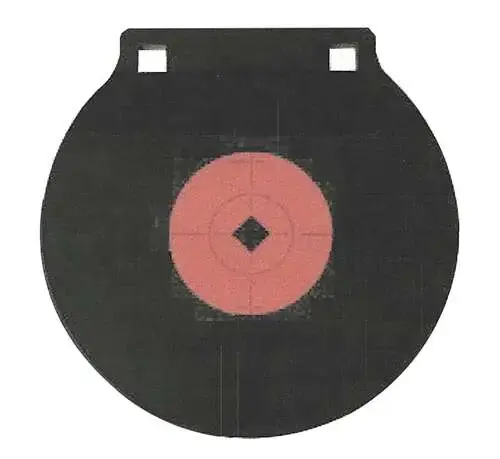 Birchwood Casey 47604 World of Targets Double Hole Black Gong w/Orange Target AR500 Steel
