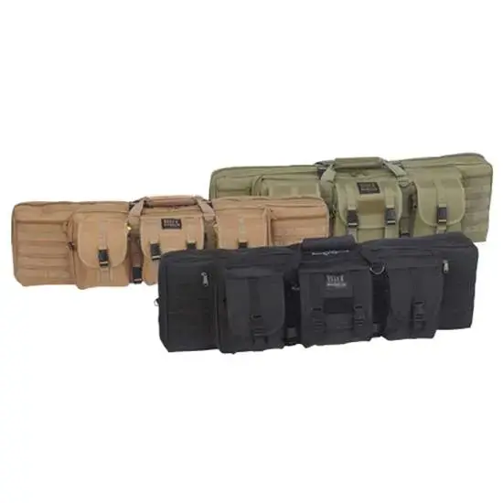 Bulldog BDT60-43B Tactical Double Rifle Case 43" Black 2 Rifles