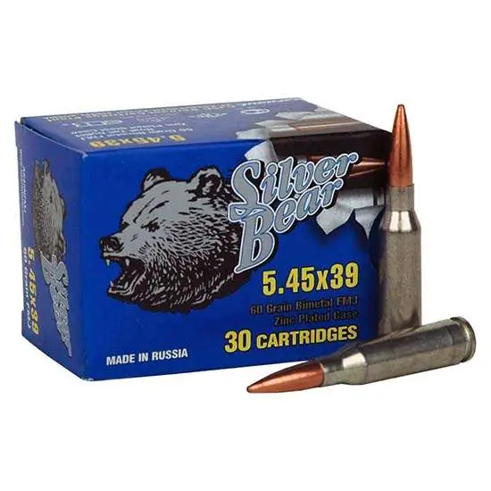 BEAR SILVER 5.45X39 60GR FMJ 750RD CASE