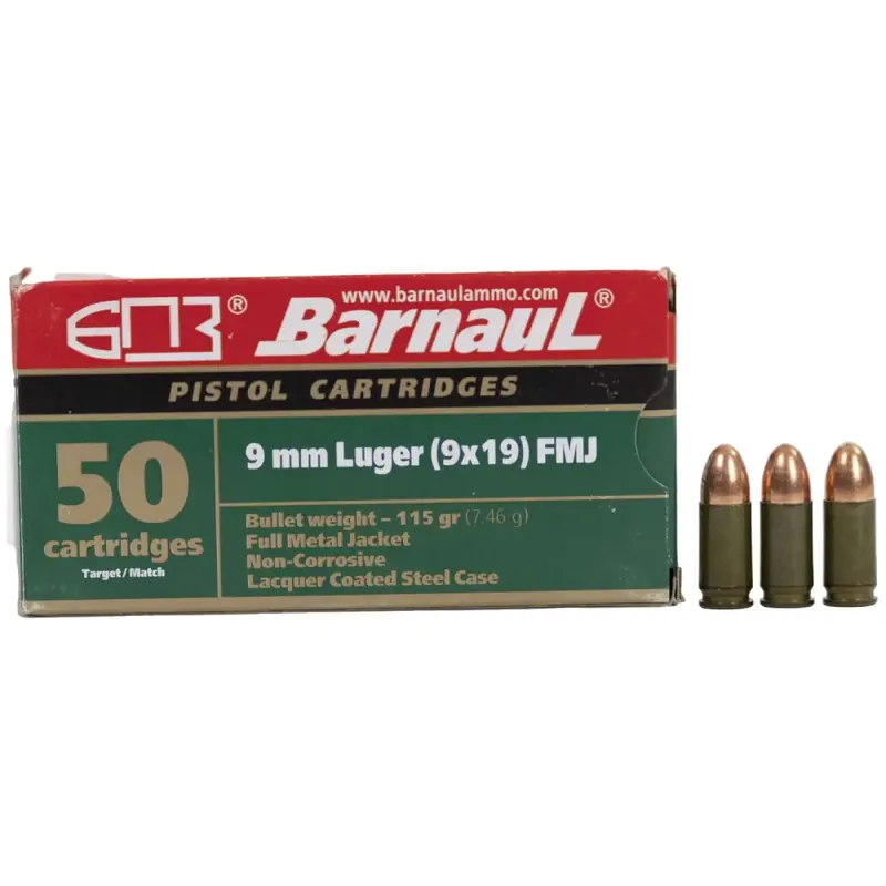 BEAR BROWN 9MM 115GR 50 Round Box