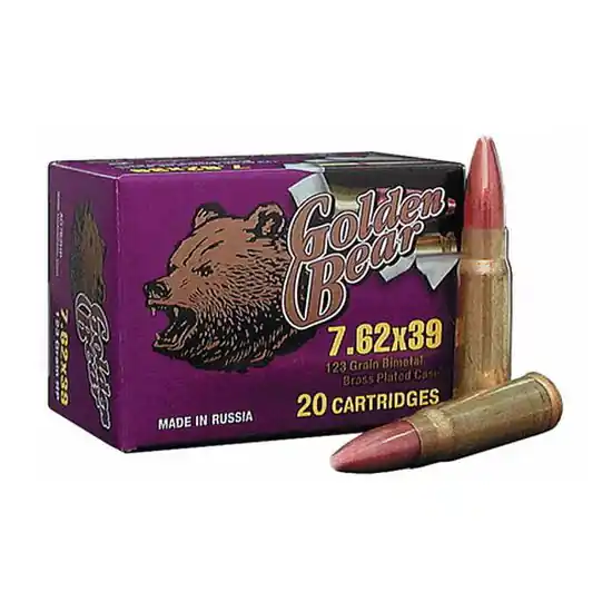 BEAR GOLDEN 7.62X39 FMJ 123GR 500RD CASE