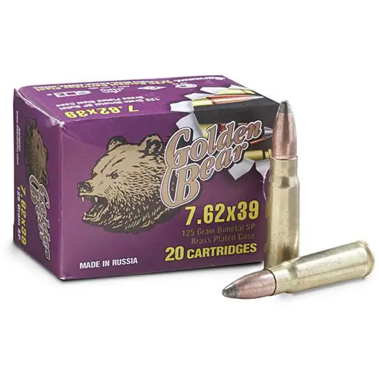 BEAR 7.62X39 125GR SP 500RD CASE