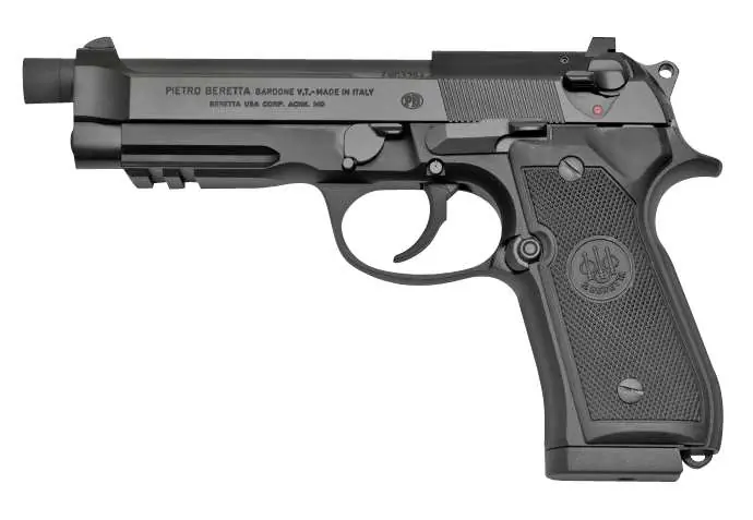 Beretta USA J9A9F102 92A1 9mm Luger 4.90" TB 17+1 Black Bruniton Steel Slide Black Checkered Polymer Grip