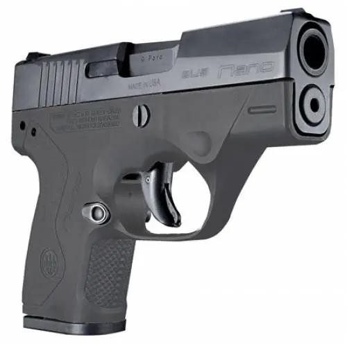 Beretta USA BU9 Nano 9mm Luger Single 3" 6+1/8+1 Gray Polymer Grip/Frame Black Aluminum Alloy Slide
