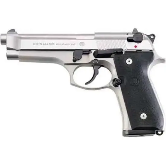 Beretta USA JS92F510CA 92FS Inox *CA Compliant 9mm Luger 4.90" 10+1 Satin Stainless Steel Slide Black Stippled Texture Polymer Grip