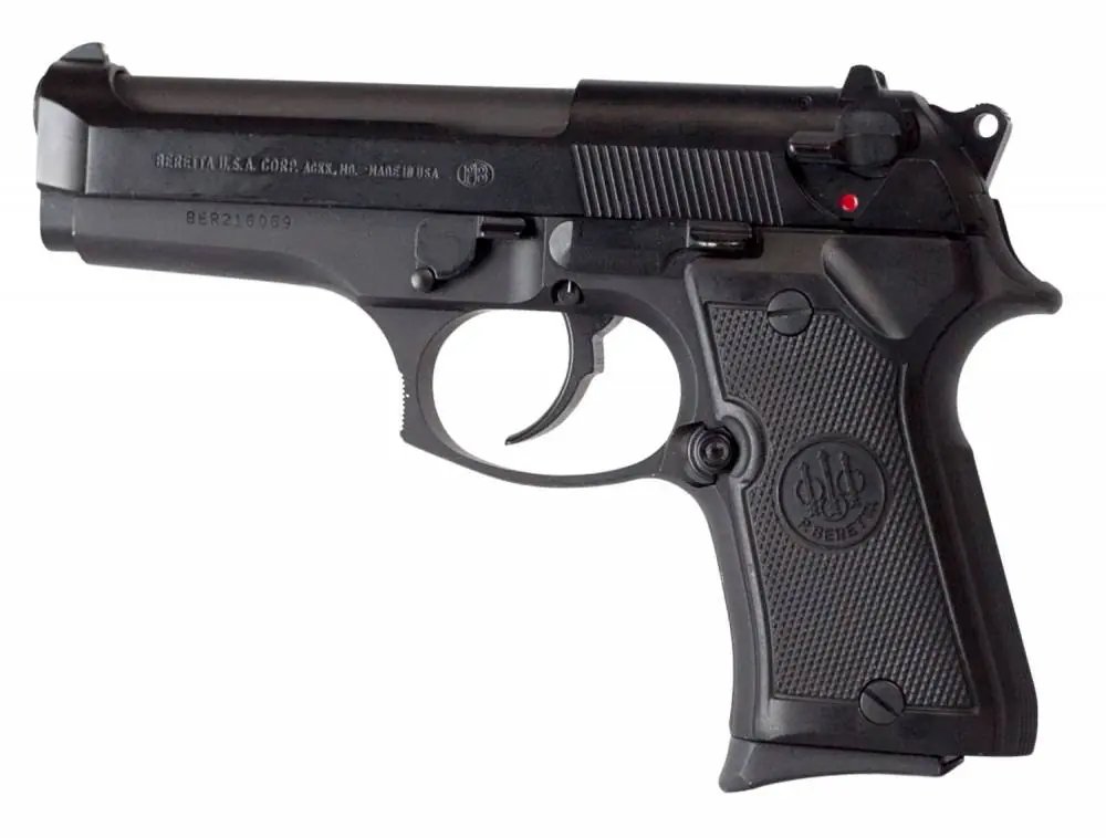 Beretta USA JS92F850 92 Compact Single/Double 9mm 4.2" 10+1 Black Grip Black Bruniton