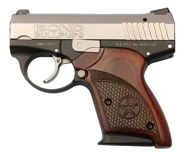 Bond Arms BABP BullPup9 9mm Luger 3.35" 7+1 Black Stainless Steel Slide Rosewood Grip