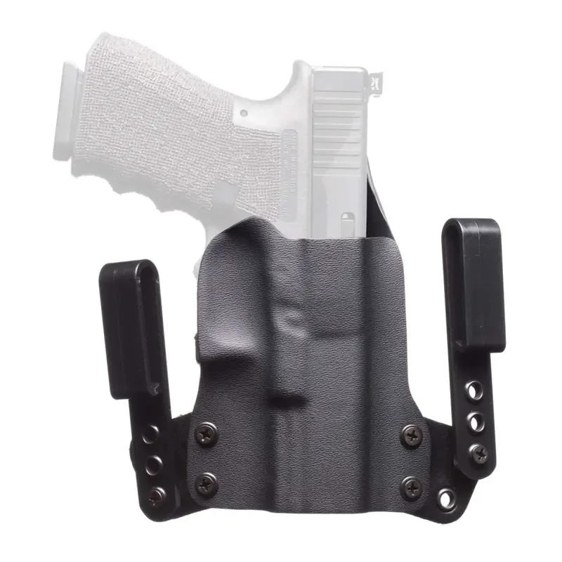 BlackPoint 101871 Mini Wing Black Kydex Holster w/Leather Wings IWB fits Glock 19, 23 Right Hand