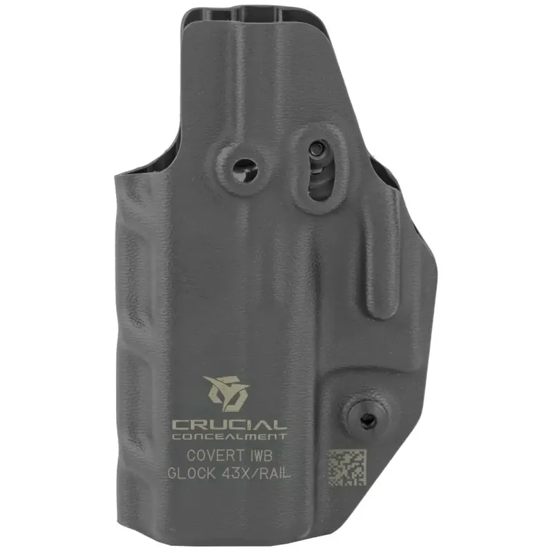 CRUCIAL CONCEALMENT 1019 Covert IWB Compatible with Glock 43 Kydex Black
