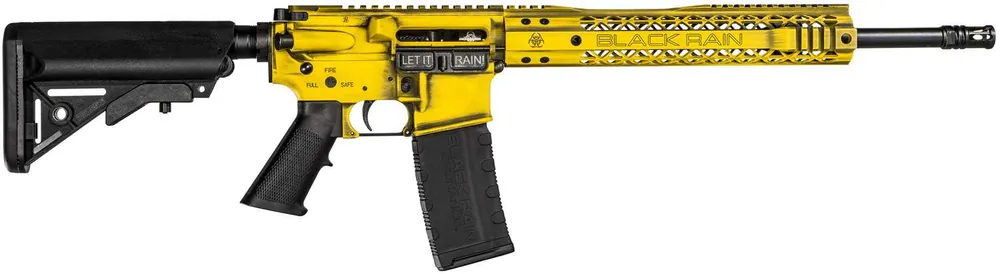 Black Rain BROPATRIOTGADSDEN Patriot 5.56x45mm NATO 16" 30+1 Gadsden Flag Black Nitride Enhanced G.I. Sopmod Stock Black Polymer Grip