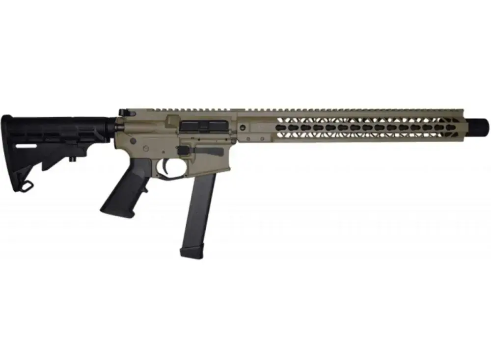 Brigade Firearms A0911623 BM-9 9mm Luger 16" 33+1 Flat Dark Earth Cerakote Adjustable Stock 15" Rail