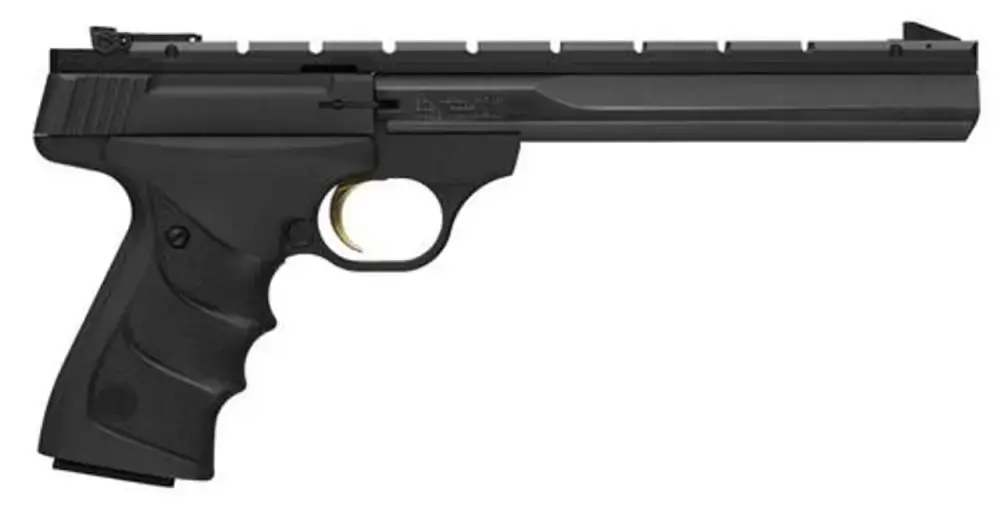 Browning 051502490 Buck Mark Contour 22 LR 7.25" 10+1 Black Aluminum Alloy Black Ultragrip RX