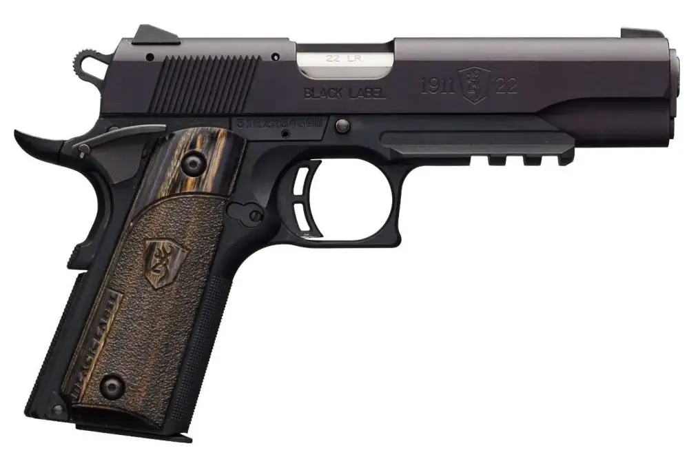Browning 051816490 1911-22 Black Label 22 LR 4.25" 10+1 Laminate Black