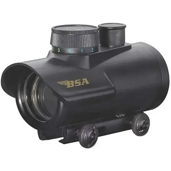 BSA HMRGBD30CP Huntsman 1x 30mm 5 MOA Illuminated Red/Green/Blue Dot Matte Black