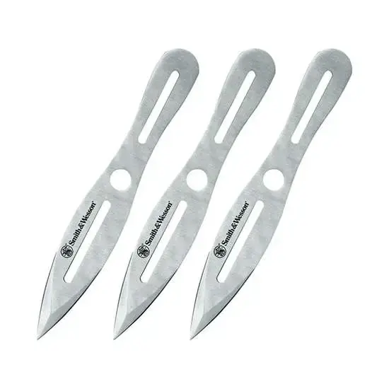 BTI Tools LLC SWTK10CP S&W Throwing Knives 5" Spear Point Dual-Edged Plain 2Cr13 Stainless Steel 2Cr13 Stainless Handle Fixed