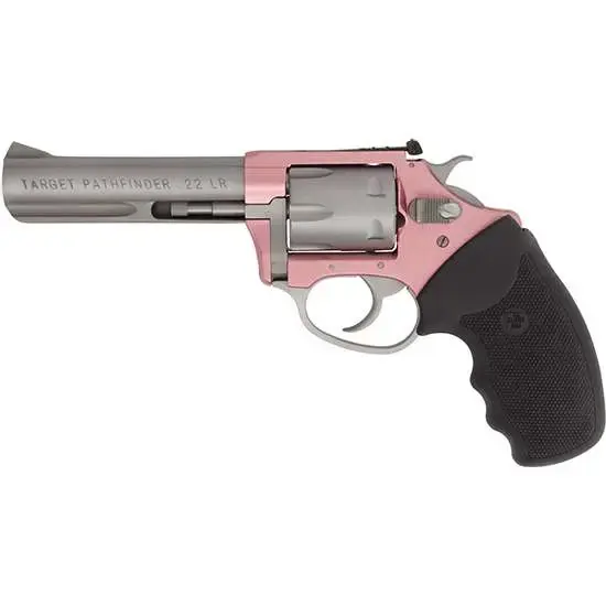 Charter Arms 52232 Pathfinder Lite 22 LR 6 Round 4.20" Stainless Pink Aluminum Black Rubber Grip