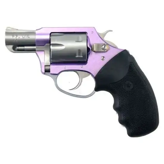 Charter Arms 52240 Pathfinder Lite Lavender Lady Revolver Single/Double 22 Long Rifle (LR) 2" 6 Rd Black Rubber Grip Stainless