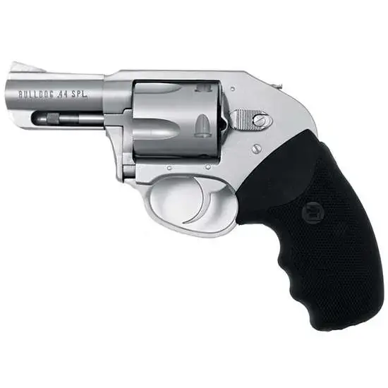 Charter Arms 74410 Bulldog On Duty Revolver Single/Double 44 Special 2.50" 5 Rd Black Rubber Grip Stainless