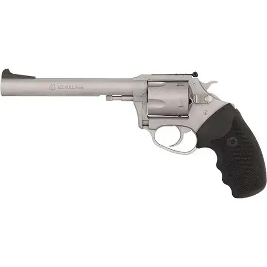 Charter Arms 79960 Pitbull 9mm Luger 5 Round 6" Stainless Steel Black Rubber Grip