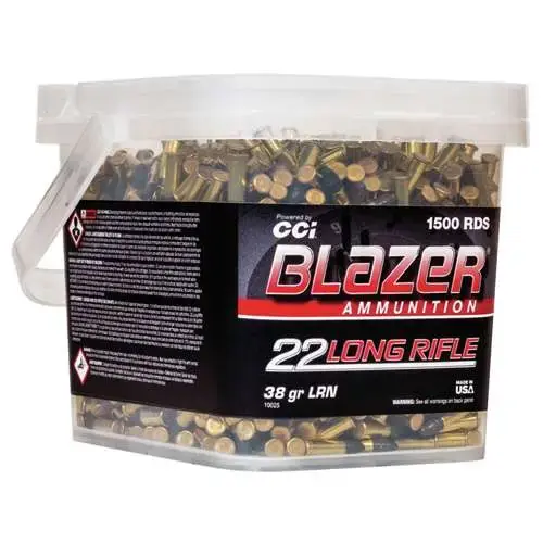 CCI 10025 Blazer 22 LR 38 gr Hollow Point (HP) 1500 Round Box (Bucket)
