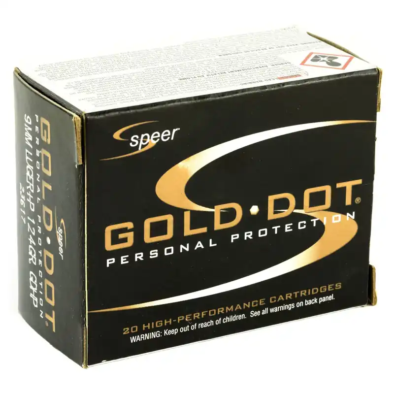 SPR GOLD DOT 9MM+P 124GR HP 20 Round Box