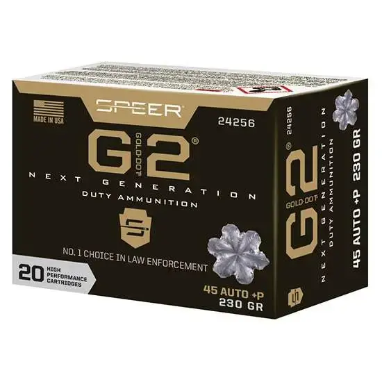 Speer Ammo 24256 Gold Dot G2 45 ACP +P 230 gr G2 20 Round Box