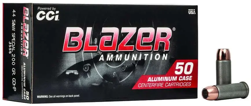 CCI 3556 Blazer 44 S&W Spl 200 gr Jacketed Hollow Point (JHP) 50 Round Box