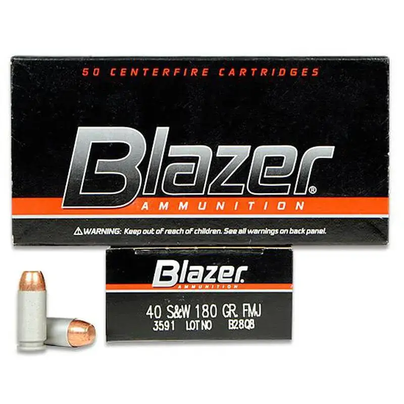 CCI 3591 Blazer 40 S&W 180 gr Full Metal Jacket (FMJ) 50 Round Box