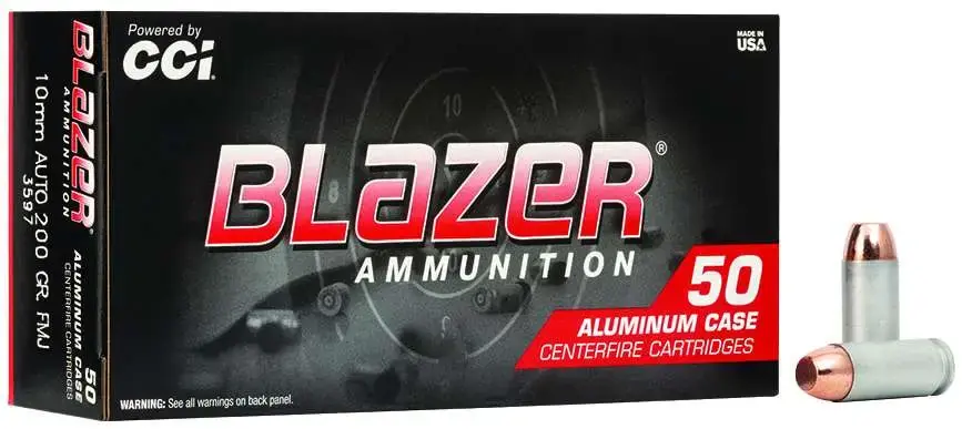 CCI 3597 Blazer 10mm Auto 200 gr Total Metal Jacket (TMJ) 50 Round Box