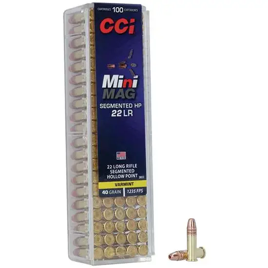 CCI 36CC Mini-Mag 22 LR 40 gr Segmented Hollow Point 100 Round Box