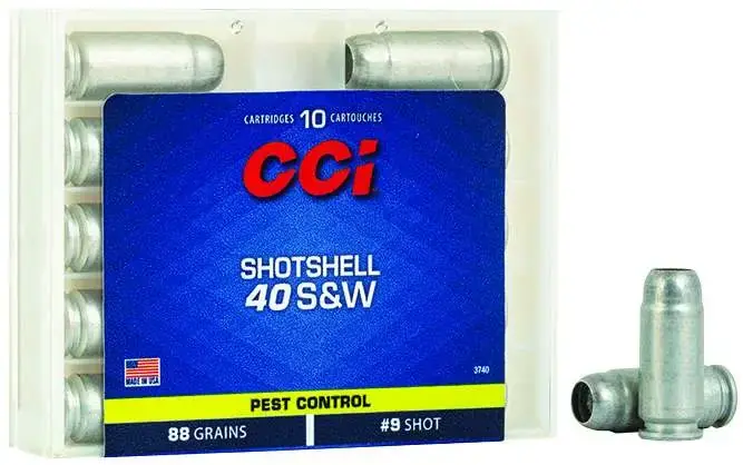 CCI 3740 40 S&W 88 GR Shotshell #9 Shot 10 Round Box