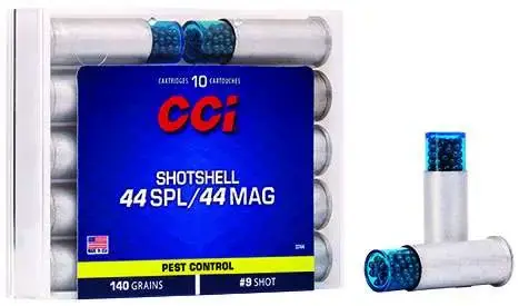 CCI 3744 44 Special 140 GR Shotshell #9 Shot 10 Round Box