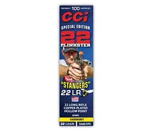 CCI 50100CC Varmint Stangers 22 LR 32 gr Copper Plated Hollow Point (CPHP) 100 Round Box