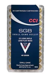 CCI 0058 SGB 22 LR 40 gr Lead Flat Nose (LFN) 50 Round Box