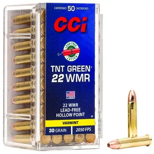 CCI 0060 Varmint TNT Green 22 Mag 30 gr Hollow Point (HP) 50 Round Box