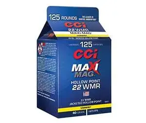 CCI 920CC Maxi-Mag 22 Mag 40 gr Jacketed Hollow Point (JHP) 125 Round Box