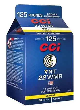 CCI 929CC Varmint 22 Mag 30 gr Varmint Tipped 125 Round Box