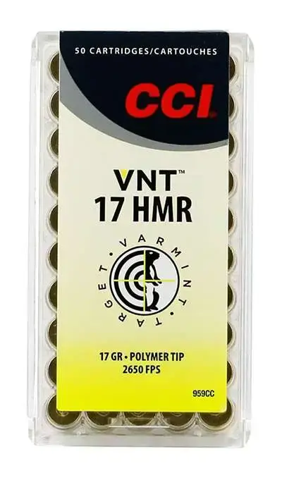 CCI 959CC Varmint VNT 17 HMR 17 gr Varmint Tipped 50 Round Box