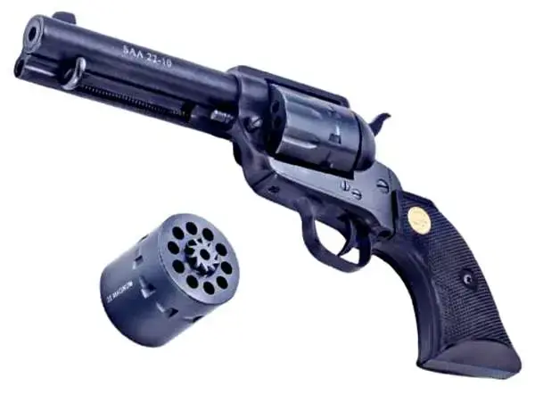 Chiappa Firearms CF340160D SAA 1873 Dual Cylinder 22 LR,22 Mag 10 Round 5.50" Black Black Black Polymer