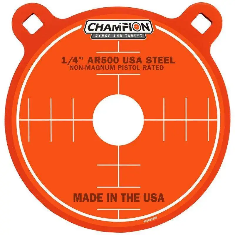 Champion Targets 44903 Center Mass All Rifle/Handgun Gray AR500 Steel