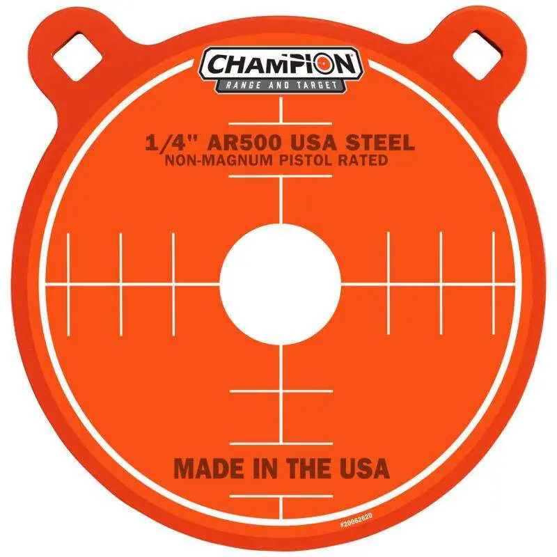 Champion Targets 44910 Case Mass All Rifle/Handgun Gray AR500 Steel