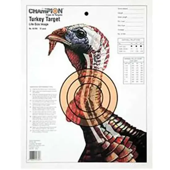 Champion Targets 45780 Life Size Hanging Paper 11" x 16" Turkey White 12 Per Pack