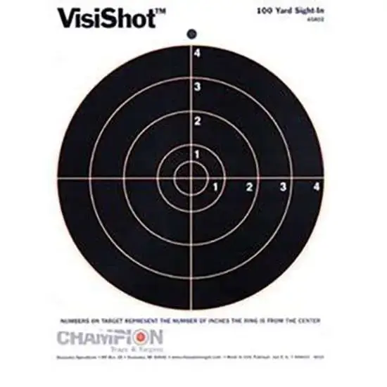 Champion Targets 45802 VisiShot Interactive Paper 8.50" x 11" Bullseye White Target Paper w/Black Target & Orange Accents 10 Per Pack