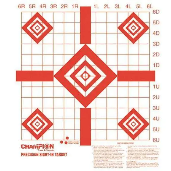 Champion Targets 47387 Redfield Sight-In 5-Diamond Hanging Paper Target 16" x 16" 100 Per Pack